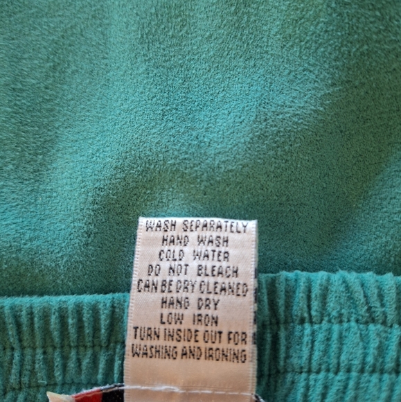 ⚘️ASHLYN KATE women's turquoise slacks. Suede-like material. Size L - Picture 6 of 6